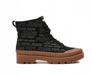 PEPE JEANS TRAMPKI DAMSKIE WYSOKIE SKÓRZANE SZNUROWANE 40 AWH - Trampki damskie - miniaturka - grafika 1