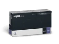 Rękawiczki jednorazowe - Rękawiczki easyCare Nitrylowe Bezpudrowe BLACK 100szt XL - miniaturka - grafika 1