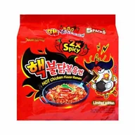 Makaron - Zupa Błyskawiczna z Kurczakiem spice x2 Samyang Buldak 140 g (5 sztuk) - miniaturka - grafika 1
