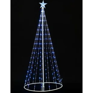 Choinka zewnętrzna 265 LED Flare zimny biały 182 cm - Ozdoby bożonarodzeniowe - miniaturka - grafika 1
