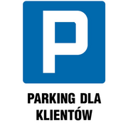 Numery na dom - Oznaczenie "Parking dla klientów" 25 x 35 - miniaturka - grafika 1