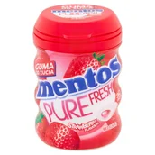 Gumy do żucia, lizaki, dropsy - Mentos - Guma Pure Fresh Strawberry - miniaturka - grafika 1