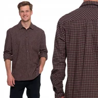 Koszule męskie - STYLOWA KOSZULA MĘSKA FLANELOWA W KRATĘ 100% BAWEŁNA DŁUGI RĘKAW MORAJ L PATT 1 - miniaturka - grafika 1