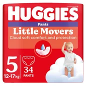 Pieluchy - Pieluchomajtki HUGGIES Little Movers rozmiar 5 (12-17kg) 34szt - miniaturka - grafika 1