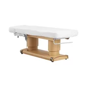 Fotele kosmetyczne - physa łóżko do masażu elektryczne 4 silniki 160 W 200 x 80 x 63 81 cm 200 kg białe - Fotele kosmetyczne - miniaturka - grafika 1