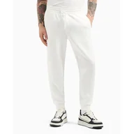 Spodnie męskie - A X ARMANI EXCHANGE Armani Exchange Męskie spodnie dresowe z elastycznej bawełny, złamana biel, złamana biel, XXL - miniaturka - grafika 1