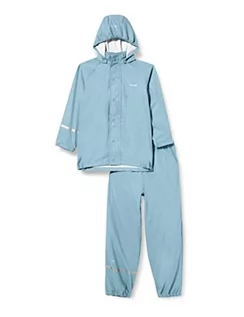 Kurtki i płaszcze dla chłopców - Celavi Kurtka przeciwdeszczowa dla chłopców Basic Rainwear Set, Smoke Blue, 150 - grafika 1