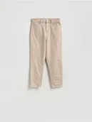 Spodnie damskie - Reserved - Jeansy mom fit - beżowy - miniaturka - grafika 1