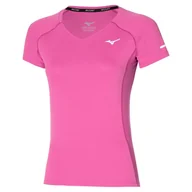 Koszulki i topy damskie - Koszulka damska Mizuno  Sun Protect Tee Wild Orchid M - miniaturka - grafika 1