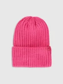 Czapki damskie - 4F Czapka zimowa z dodatkiem wełny damska - różowa Uniwersalny - miniaturka - grafika 1