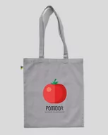Torby i wózki na zakupy - TORBA BAWEŁNIANA NA ZAKUPY POMIDOR Szary - miniaturka - grafika 1