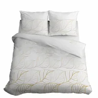 Pościel - Pościel z bawełny satynowej, Home Satin, Detexpol, Liście, 160x200 cm - miniaturka - grafika 1