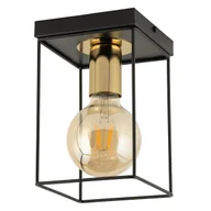 Lampy sufitowe - Nasufitowa lampa Vox 40702 Sigma druciana cage czarna złota - miniaturka - grafika 1