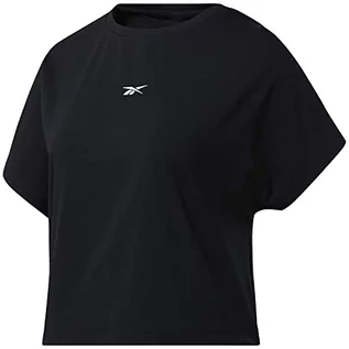 Koszulki i topy damskie - Reebok T-shirt damski Ts Vector Cotton T czarny czarny L GL2598 - grafika 1