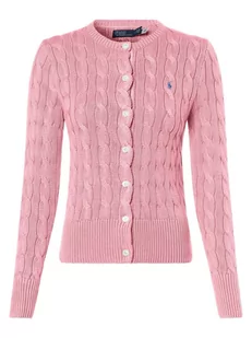 Polo Ralph Lauren - Kardigan damski, różowy - Swetry damskie - miniaturka - grafika 1