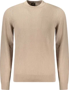 Hugo Boss Beżowy Bawełniany Sweter Męski - Xl - Swetry męskie - miniaturka - grafika 1