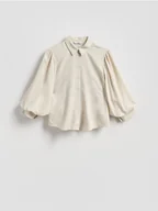 Koszule damskie - Reserved - Koszula z bufiastymi rękawami - wielobarwny - miniaturka - grafika 1