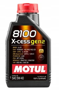Motul Olej Motul 5W40 1L 8100 X-cess GEN2 502.00 505.00 229.5 226.5 A - Oleje silnikowe - miniaturka - grafika 1