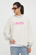 Bluzy męskie - Levi's bluza bawełniana męska kolor szary z aplikacją - miniaturka - grafika 1