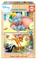 Puzzle - Educa Borras Borras - 2X16 Disney Animals Dumbo+Bambi Puzzle (18079) 18079 - miniaturka - grafika 1