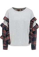 Swetry damskie - swirlie Sweter damski, szary melanż, XS - miniaturka - grafika 1