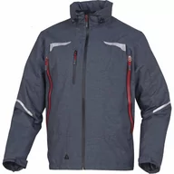 Odzież robocza - Delta Plus Kurtka 3 w 1 z poliamidu (74%) i poliestru (26%) z powłoką poliuretanową + odpinana bluza kolor szary rozmiar 3XL CORPEOLEGR3X EOLEGR3X - miniaturka - grafika 1