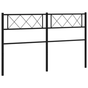 Metalowe wezgłowie, czarne, 135 cm Lumarko! - Inne meble do sypialni - miniaturka - grafika 6