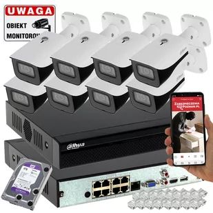 Zestawy 8 kamer do monitoringu parkingu Dahua 5MPx IPC-HFW5541E-SE-0360B liczenie ludzi, rozpoznawanie twarzy - Zestawy do monitoringu - miniaturka - grafika 1