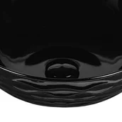 Korki do umywalek - Uptrend Up-Uni korek do umywalki klik-klak ceramiczny czarny połysk F008-18-W - miniaturka - grafika 1