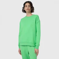Bluzy sportowe damskie - Bluza Damska 4F Wkładana Zielona SS23TSWSF537-41S - miniaturka - grafika 1