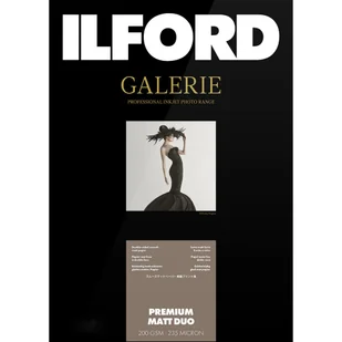 Ilford Galerie Premium Matt Duo 200g A3+ 50 arkuszy - Wyposażenie ciemni fotograficznej - miniaturka - grafika 1