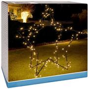Ozdoby bożonarodzeniowe - Gwiazda świecąca zewnętrzna 130 LED 80 cm - miniaturka - grafika 1