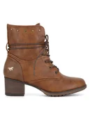 Botki damskie - Mustang Botki 1197-508 Brązowy - miniaturka - grafika 1