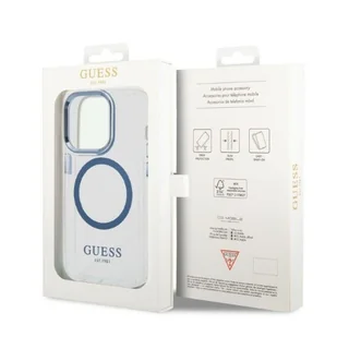 Guess GUHMP14XHTRMB iPhone 14 Pro Max 6,7" niebieski/blue hard case Metal Outline Magsafe - Etui i futerały do telefonów - miniaturka - grafika 8