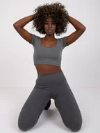 Legginsy - Ciemnoszare legginsy Basic-XL - miniaturka - grafika 1