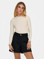 Bluzki damskie - ONLY Bluzka Leslie 15277888 Beżowy Regular Fit - miniaturka - grafika 1