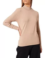 Swetry damskie - Gerry Weber Damski sweter z długim rękawem sweter z długim rękawem żółwie sweter jednokolorowy, piaskowy, 38 - miniaturka - grafika 1