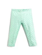 Legginsy - Koton Girls Shiny Patterned Capri legginsy bawełniane, miętowy (Mdn), 3-4 Lata - miniaturka - grafika 1