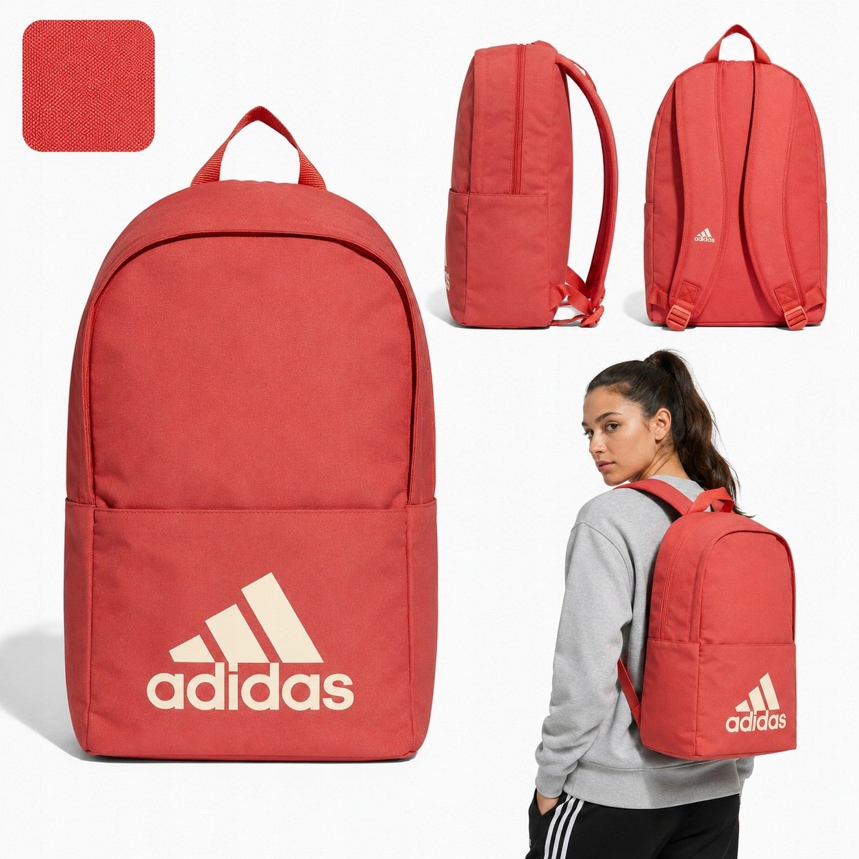 Plecak Szkolny Młodzieżowy Tornister Dla Dziewczynki Różowy Classic Adidas