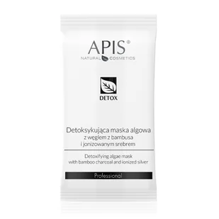 Apis detox maska algowa detoksykująca z węglem z bambusa i jonizowanym srebrem 20g P131771 - Maseczki do twarzy - miniaturka - grafika 1