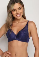 Biustonosze - Granatowy Biustonosz z Koronką Typu Push-Up Selovia - Born2be - miniaturka - grafika 1