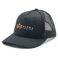 Czapki damskie - Czapka z daszkiem Alpha Industries Label 106901 Black 03 - miniaturka - grafika 1