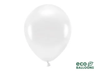 PartyDeco "Balony Eco 30cm metalizowane, biały (1 op. / 100 szt.)" ECO30M-008 [13985405] - Pamiątka Chrztu Świętego - miniaturka - grafika 1
