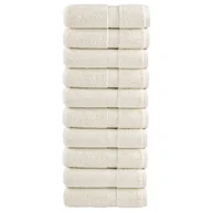 Ręczniki - vidaXL Ręczniczki premium SOLUND 10 szt., kremowe, 30x50 cm, 600 g/cm² - miniaturka - grafika 1
