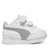 Buty dla dziewczynek - Sneakersy Puma St Runner V4 Sl Glitter V Inf 401592 01 Biały - miniaturka - grafika 1