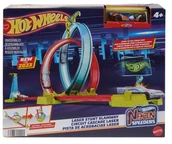 Zabawki konstrukcyjne - WYRZUTNIA HOT WHEELS NEON SPEEDERS MATTEL - miniaturka - grafika 1