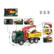 Samochody i pojazdy dla dzieci - Auto śmieciarka kontener z dźwigiem 1:10 św/dż Madej - miniaturka - grafika 1