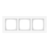 Klawisze i ramki - DPM Ramka potrójna Quadrum biała - miniaturka - grafika 1
