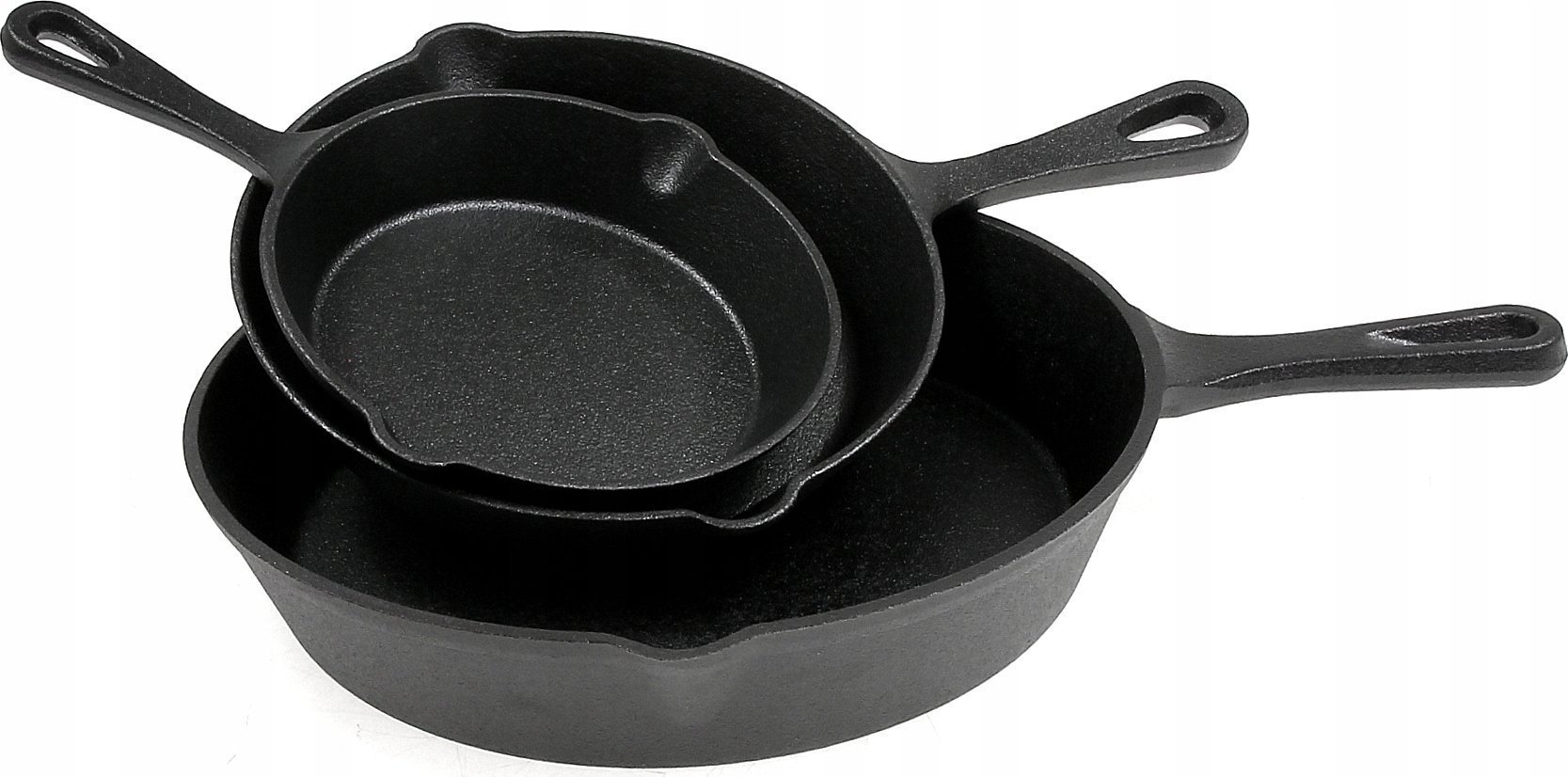 Patelnia KRISBERG zestaw Żeliwna 20 16 25cm