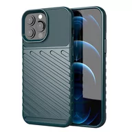 Etui i futerały do telefonów - Hurtel Thunder Case elastyczne pancerne etui pokrowiec iPhone 13 Pro Max zielony - miniaturka - grafika 1